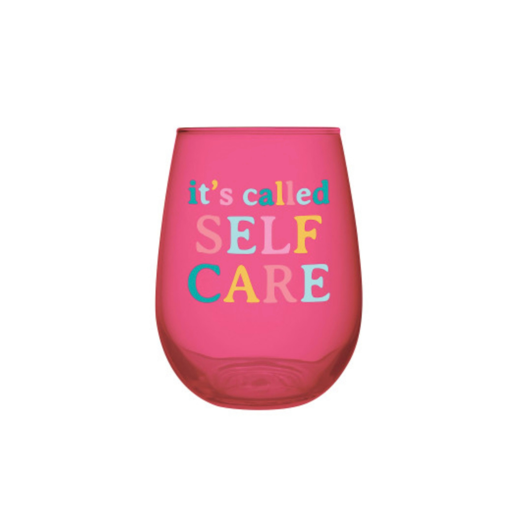 Stemless Wine Glass- Self Care