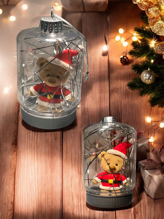 Teddy Bear Santa Christmas Ornament